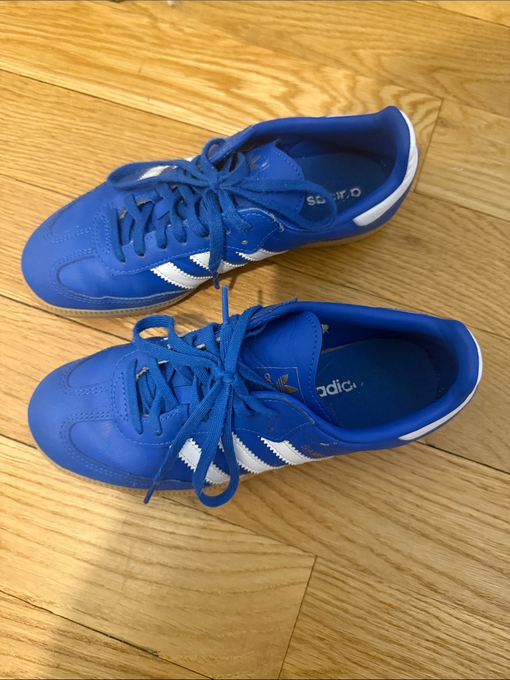 adidas Men's Royal Blue Sneakers with White Stripes